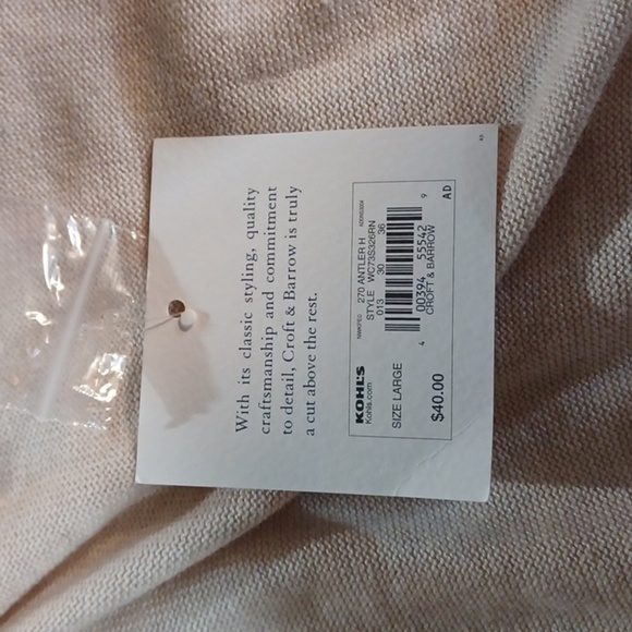 Womans Croft & Barrow Cream Soft Carnigan Sweater L NWT - Picture 4 of 9